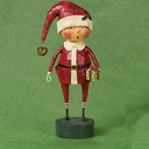 Lori Mitchell Figurine - Playing Santa Figurine - Wooden Duck Shoppe