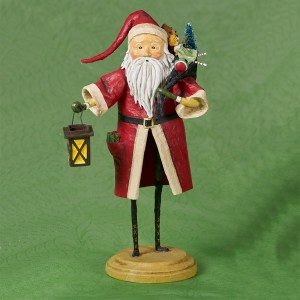 Lori Mitchell Figurine - Old Father Christmas Figurine - Wooden Duck Shoppe