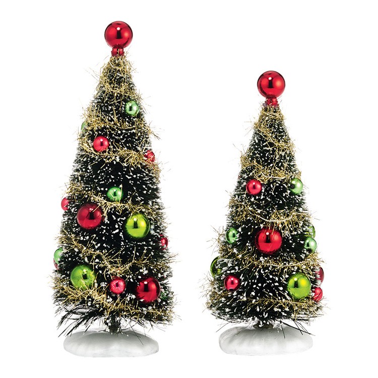 Department 56 - Glitzy Holiday Trees, Set of 2