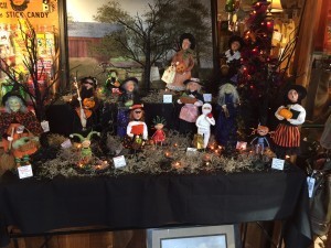Halloween Display Featuring Byers' Choice and Lori Mitchell