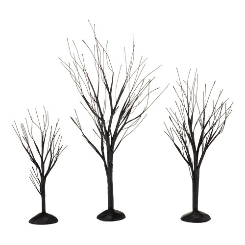 Department 56 - Black Bare Branch Trees - Set of 3
