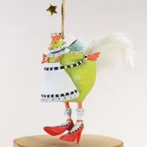 Patience Brewster - Mini French Hen Ornament | Wooden Duck Shoppe