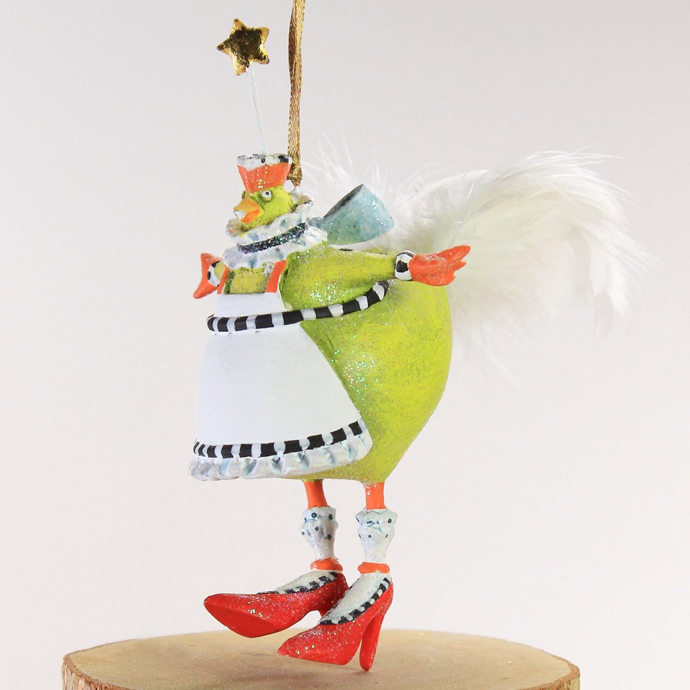 Patience Brewster - Mini French Hen Ornament | Wooden Duck Shoppe