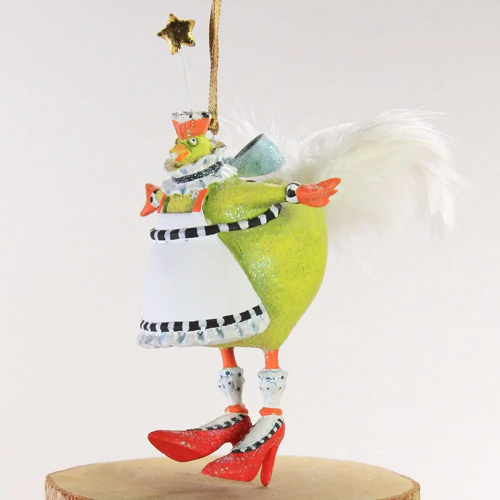 Patience Brewster - Mini French Hen Ornament | Wooden Duck Shoppe