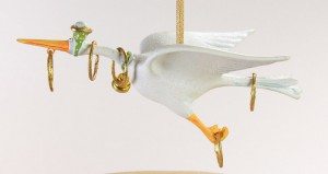 Patience Brewster - Mini Golden Rings Ornament | Wooden Duck Shoppe