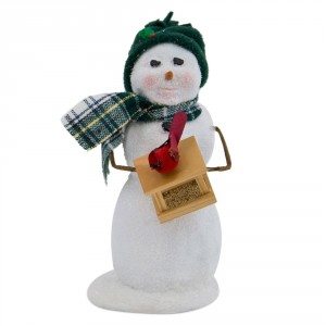 Byers Choice - Snowman with Bird Feeder 2017