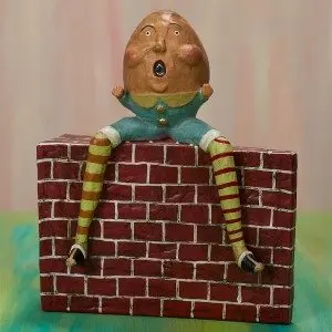 Lori Mitchell Figurine - Eggbert H Dumpty Figurine - Wooden Duck Shoppe