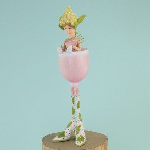 Patience Brewster - Petal Rose Wine Girl Ornament - Wooden Duck Shoppe