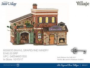 Department 56 - Grapevine Winery - Wooden Duck Shoppe