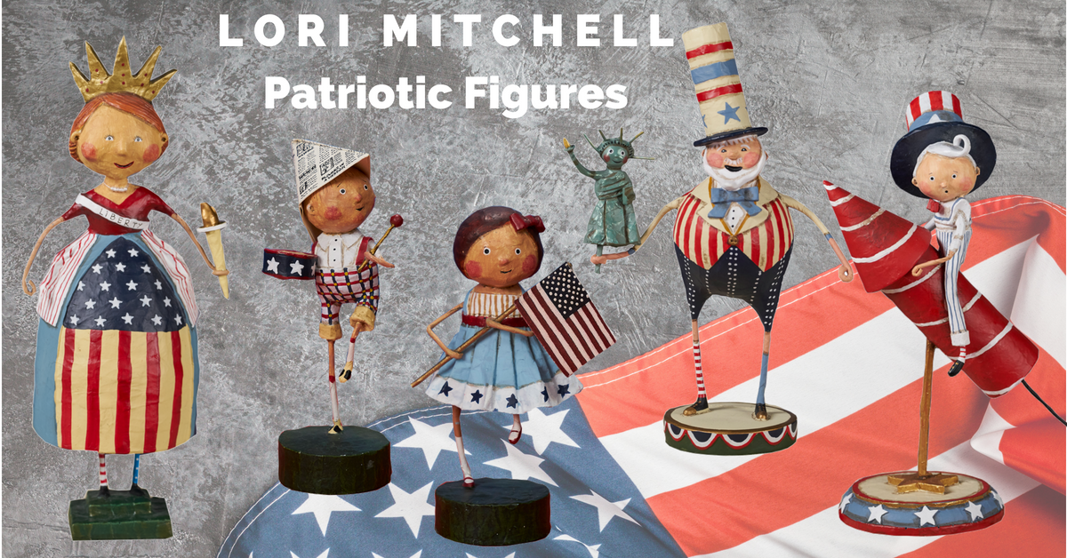Details about   Lori Mitchell Figurine Little Patriotic Boy ESC & Company 2010 Folk Art