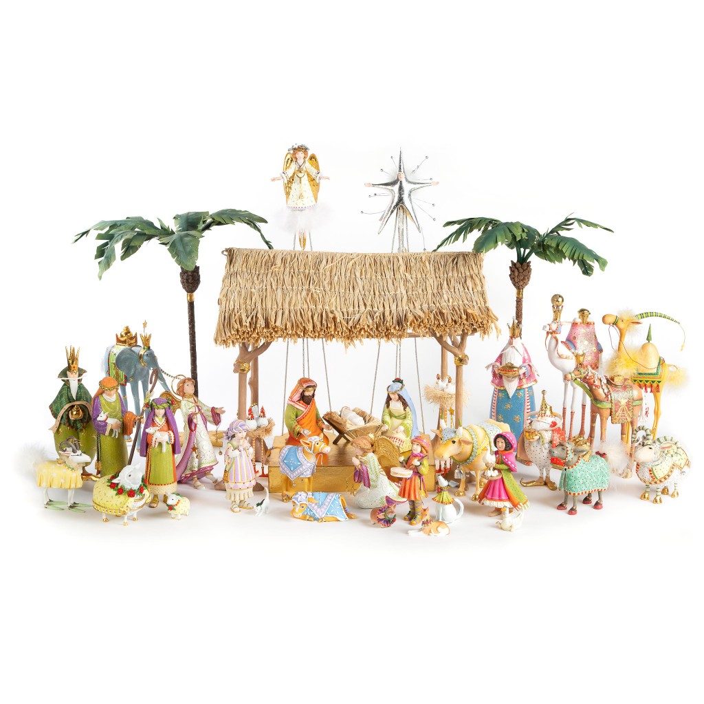 Mackenzie childs patience brewster nativity palm tree figure wooden
