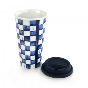 MacKenzie-Childs  Royal Check Travel Cup