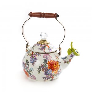 Iconic Black & White Courtly Check Enamel Tea Kettle by Mackenzie-Chil –, VESIMI Design