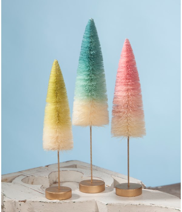 Bethany Lowe Spring Ombre Trees Set of 3