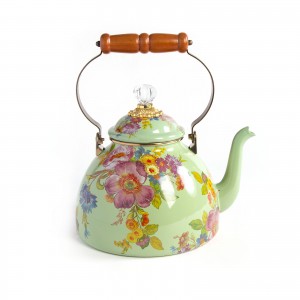 Iconic Black & White Courtly Check Enamel Tea Kettle by Mackenzie-Chil –, VESIMI Design