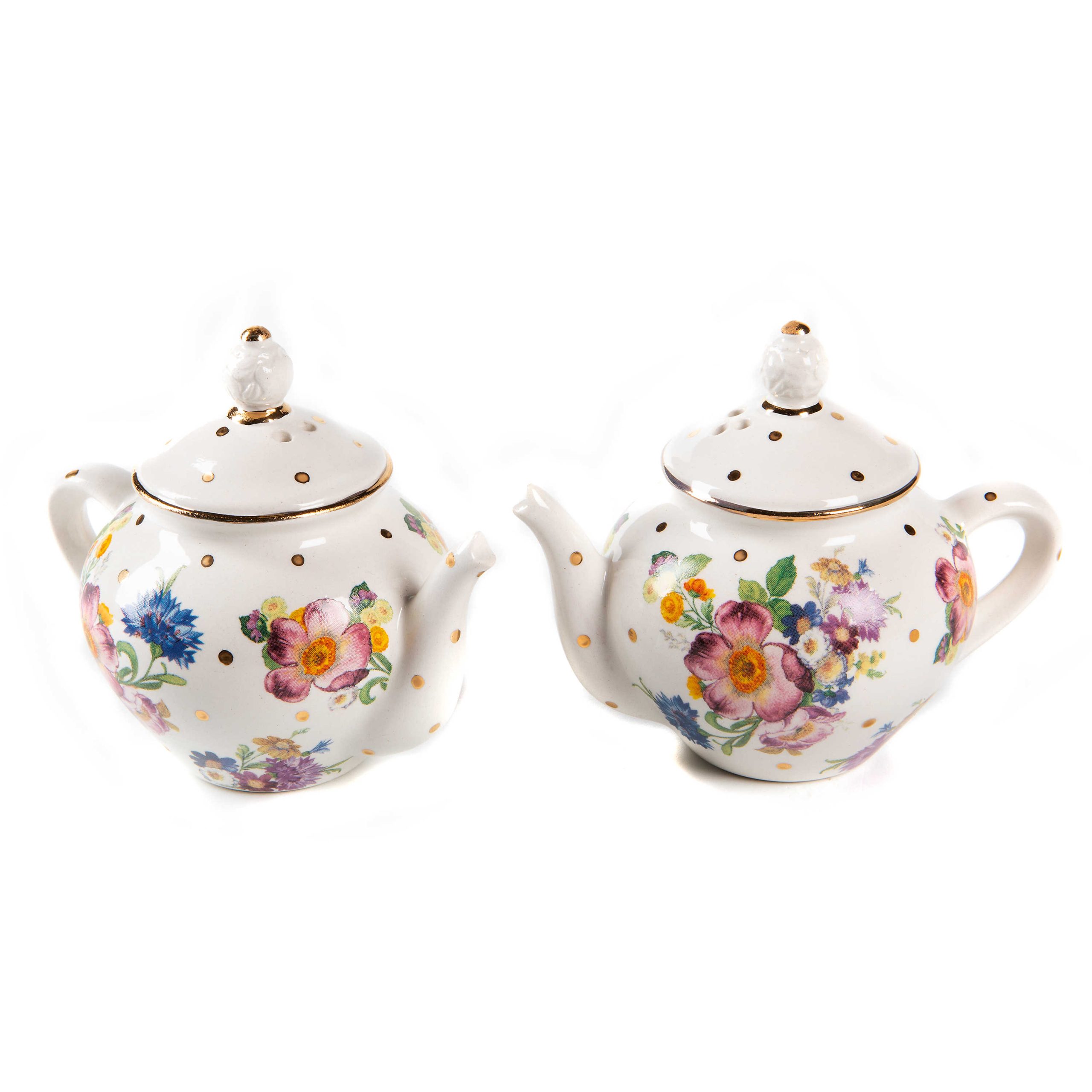 MacKenzie-Childs  Courtly Teapot Salt & Pepper Set