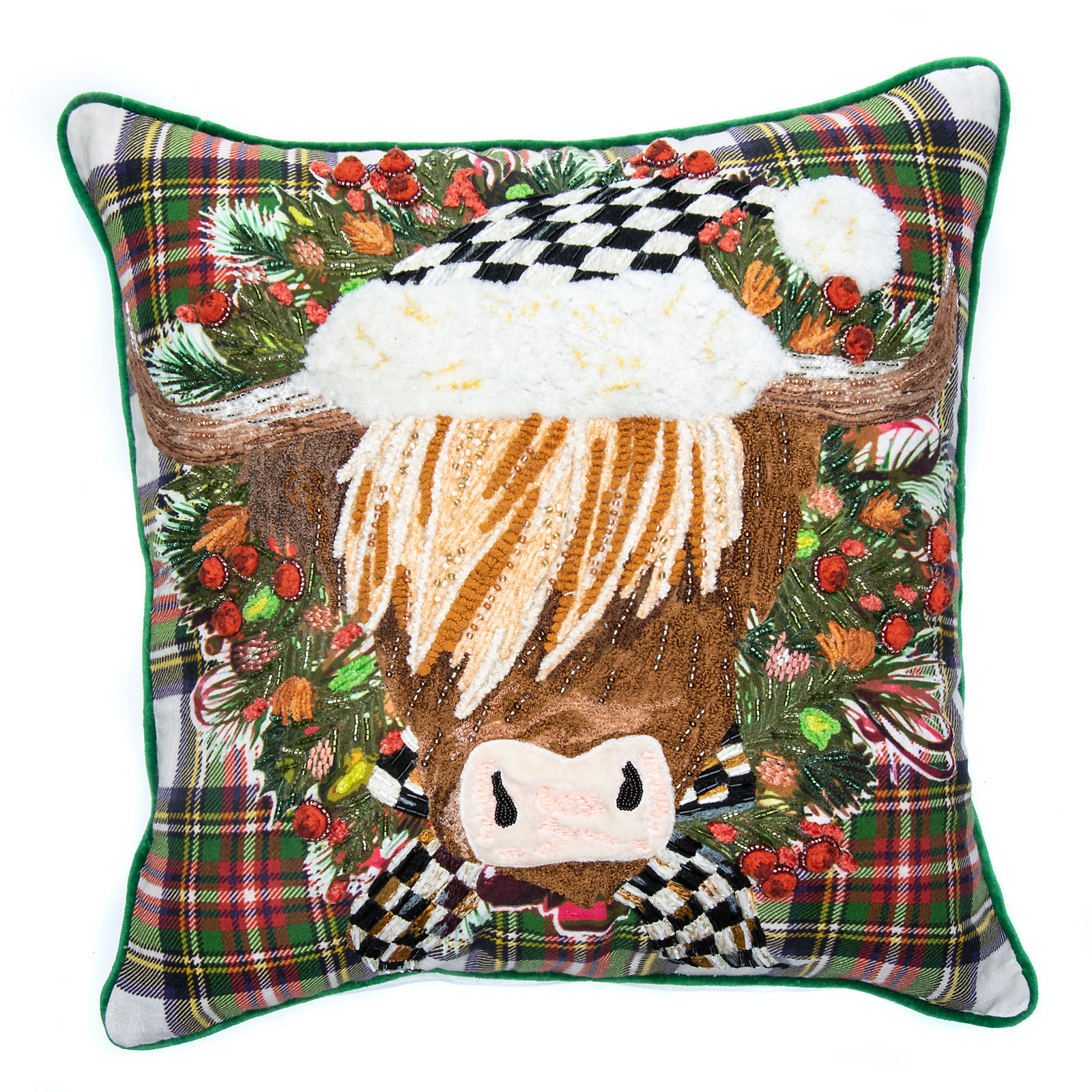 MacKenzie-Childs – Farmhouse Holiday Truck Pillow - Wooden Duck Shoppe