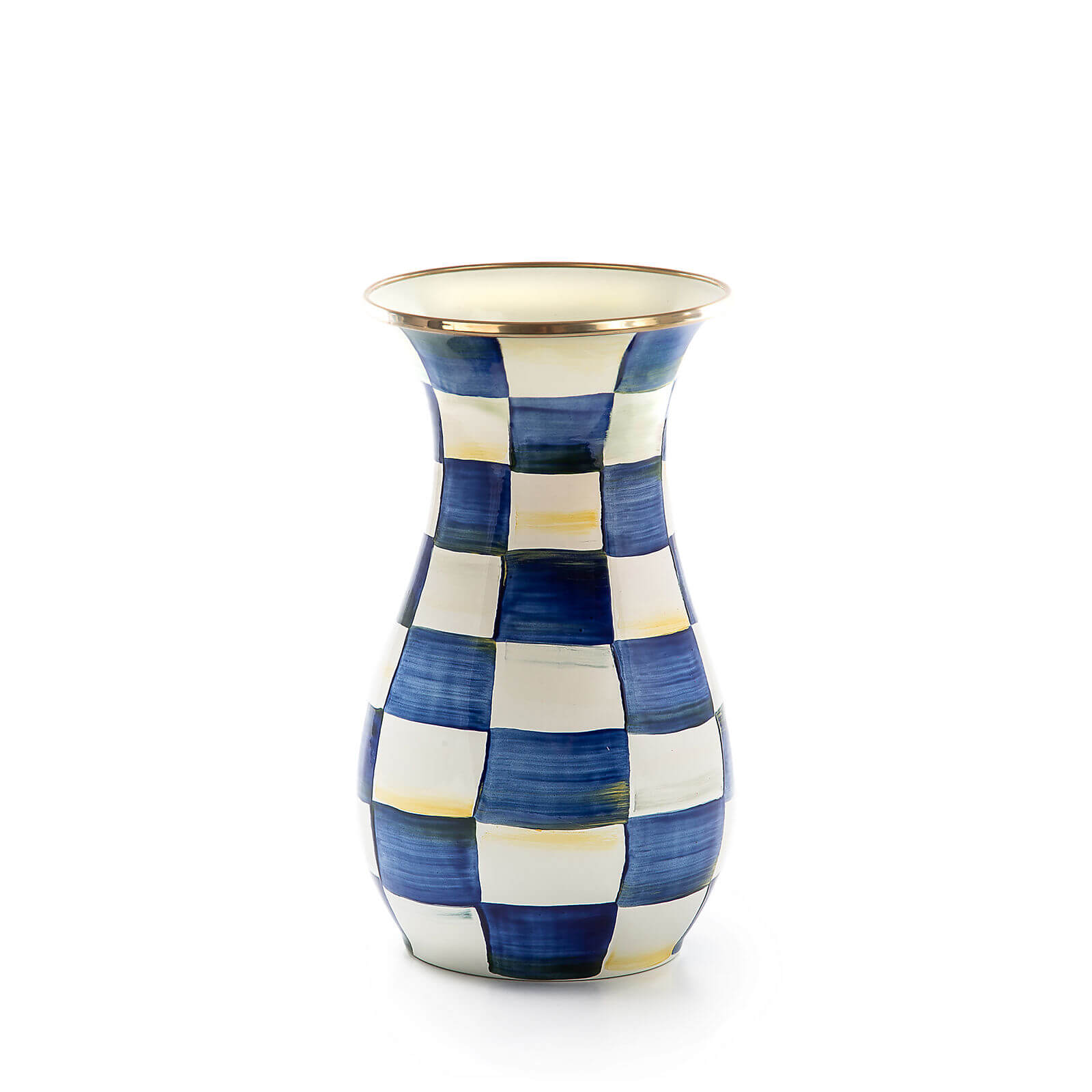Royal Check Enamel Vase - Tall - Thumbnail 3