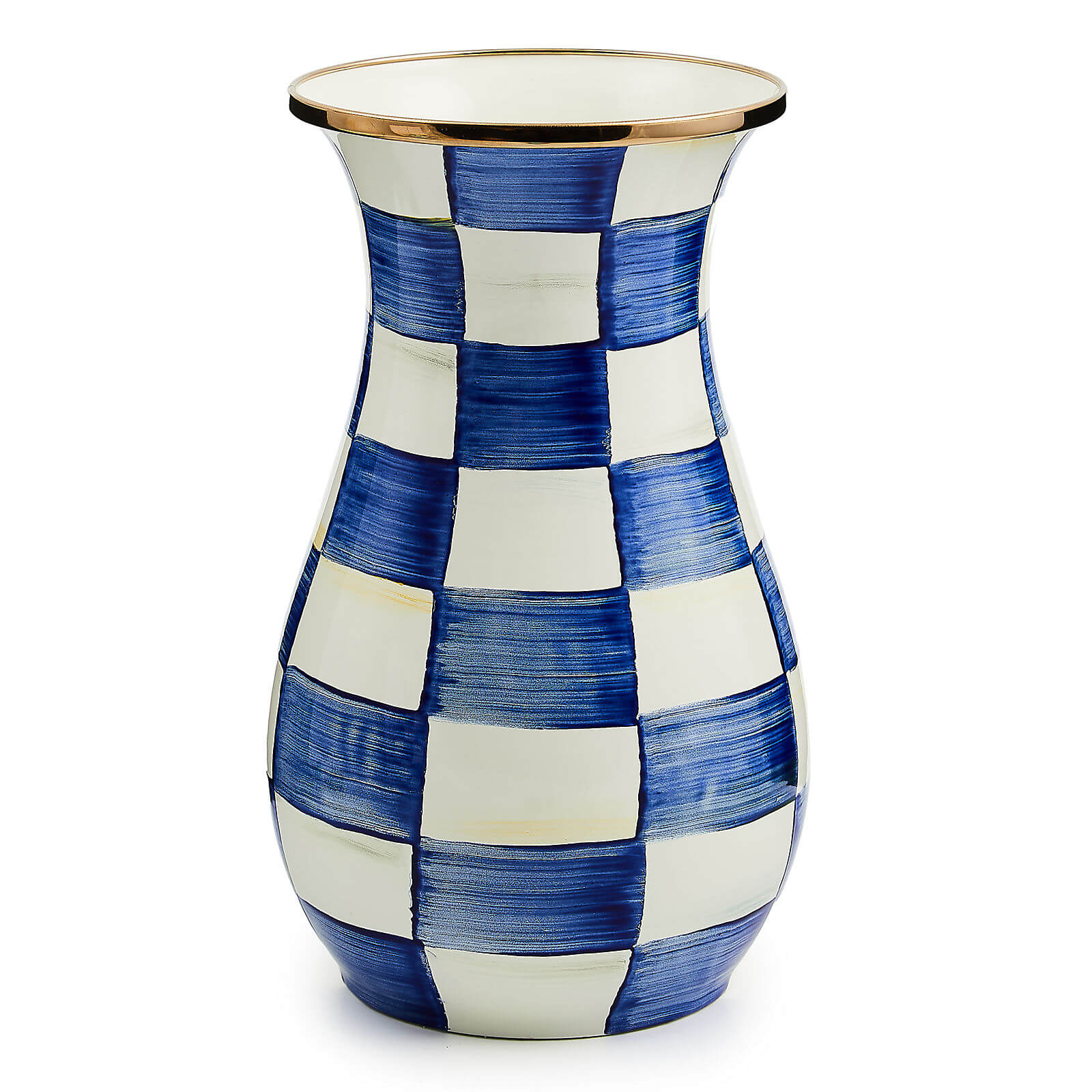 Royal Check Enamel Vase - Tall - Thumbnail 5